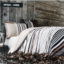 Stripe 100% Cotton Duvet Set (Available in 2 Colours)