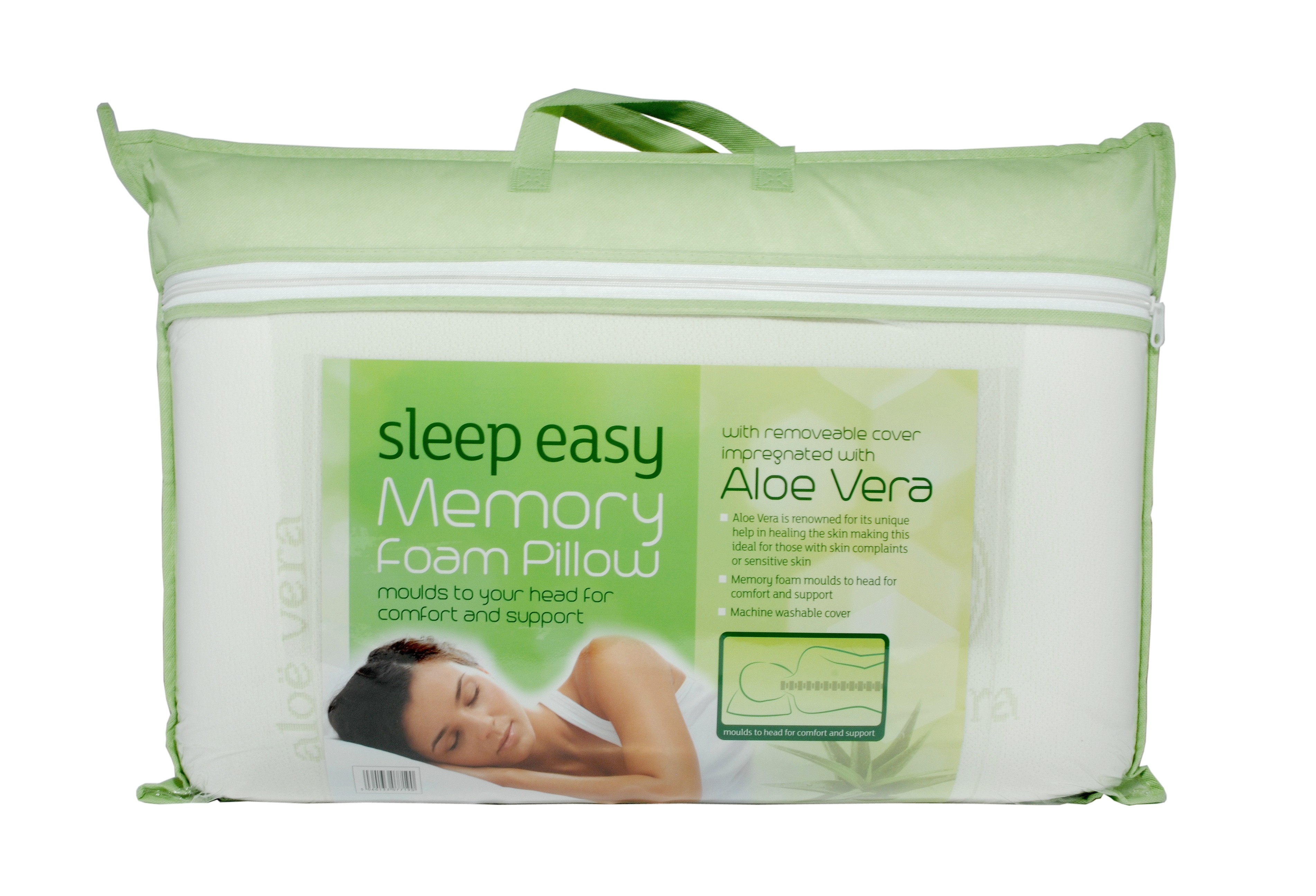 Bale of 8 Aloe Vera Cased Memory Foam Pillow 