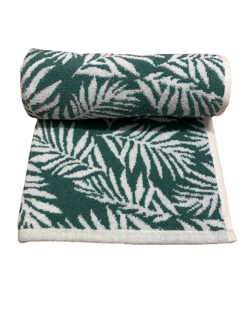 Jacquard Botanical Towel - 500g Turkish Cotton (Size & Colour Options Available)