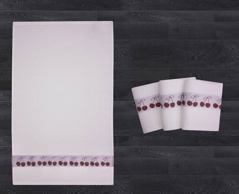 Waffle Fruit Border 2 Pack Tea Towel (6 Designs Available)