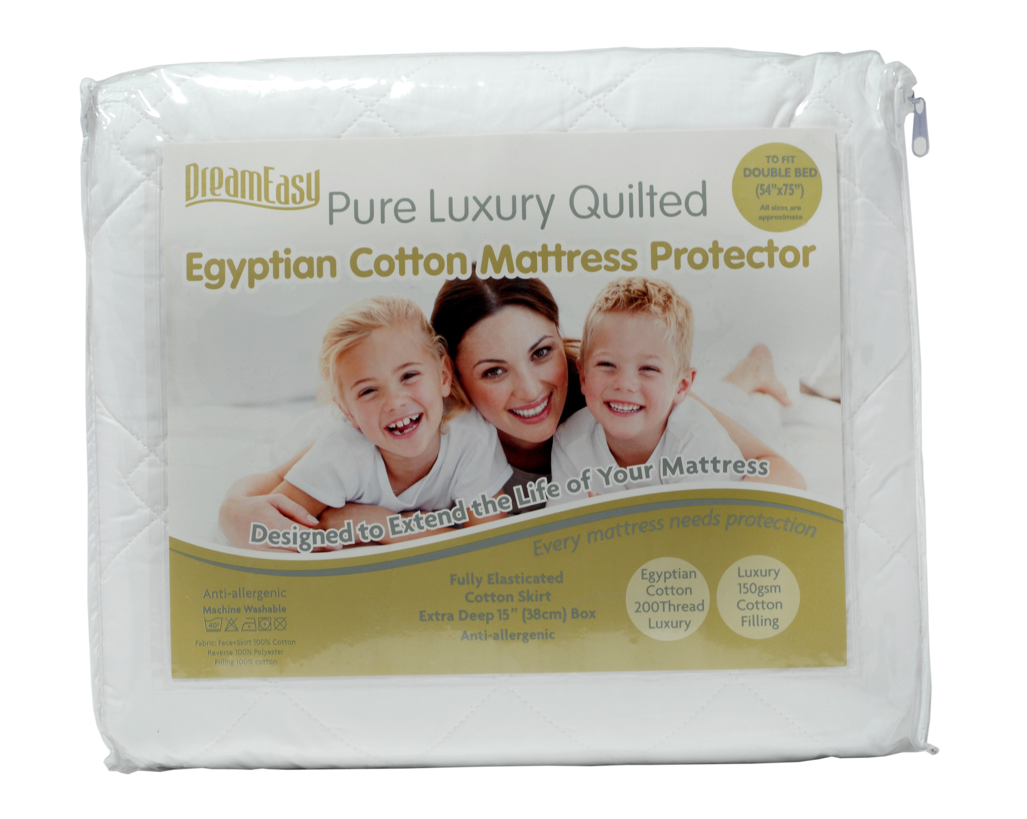 Box of DreamEasy Pure Luxury Quilted Cotton Mattress Protector