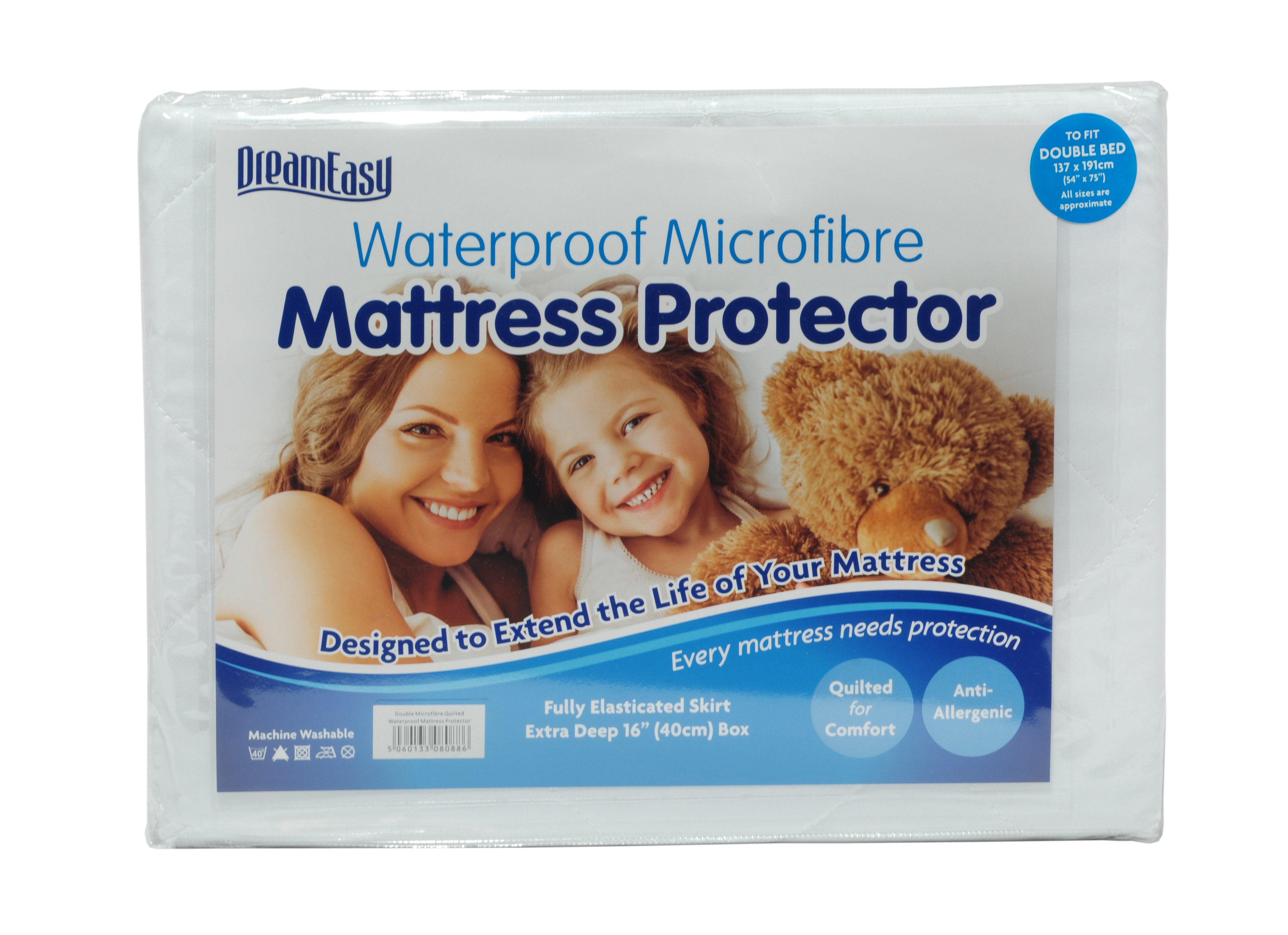 Box of DreamEasy Waterproof Microfibre Mattress Protectors