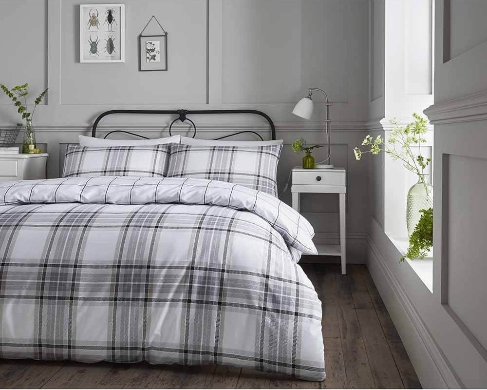 Elgin Check Duvet Set Natural (Available in 5 Colours - 2 New Colours Out Now!)