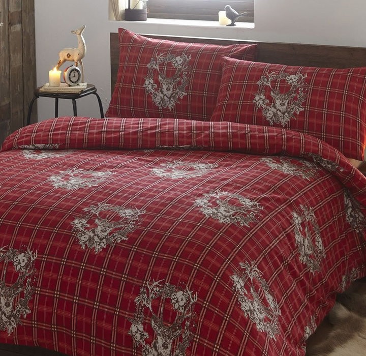 Garland Stag 100% Brushed Cotton Duvet Set (Available in 2 Colours)