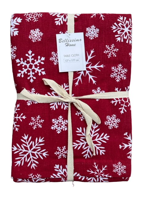 Snowflake Christmas Table Cloth (2 Designs Available)