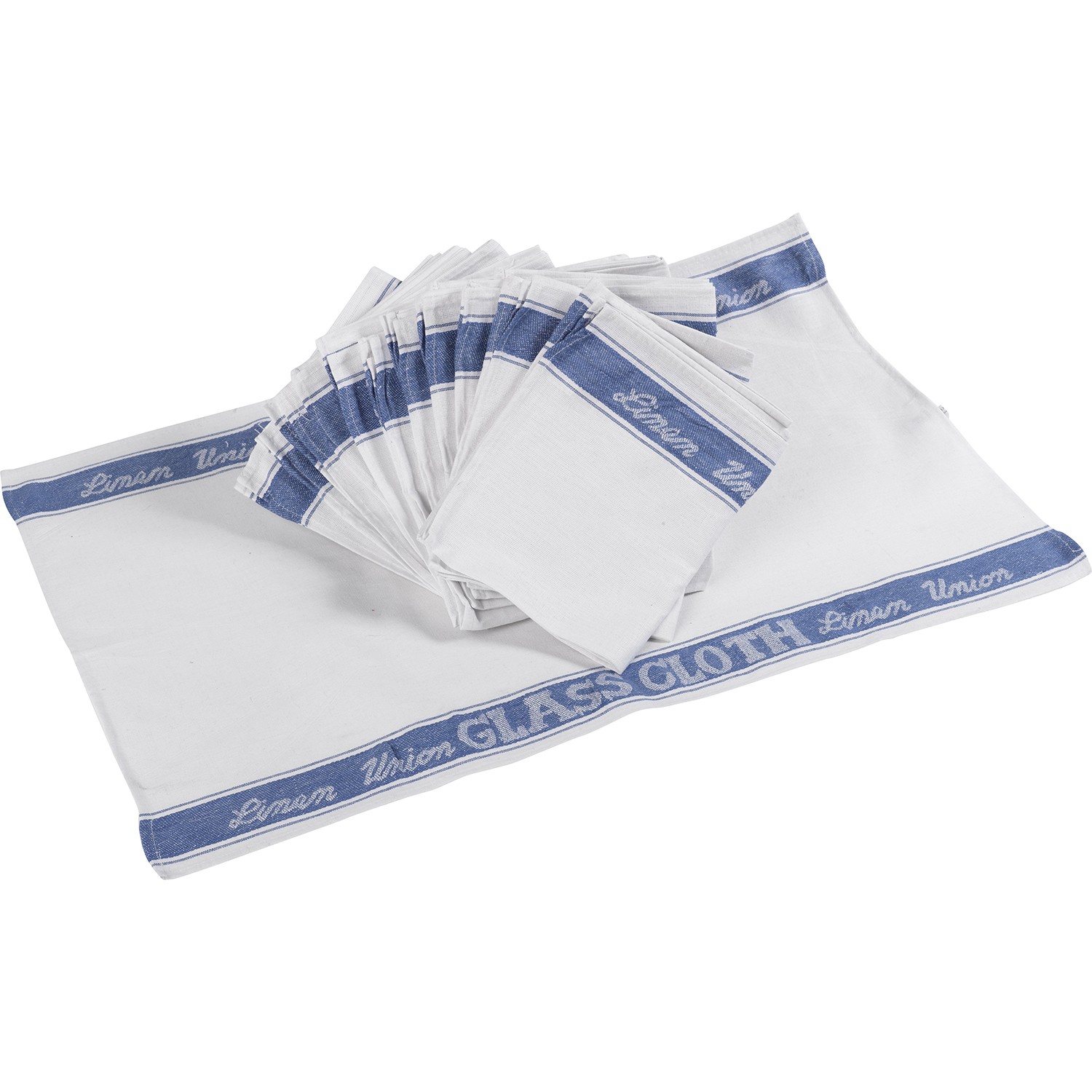 Pack of 12 Linen Union Glass Cloths (4 Colours Available)