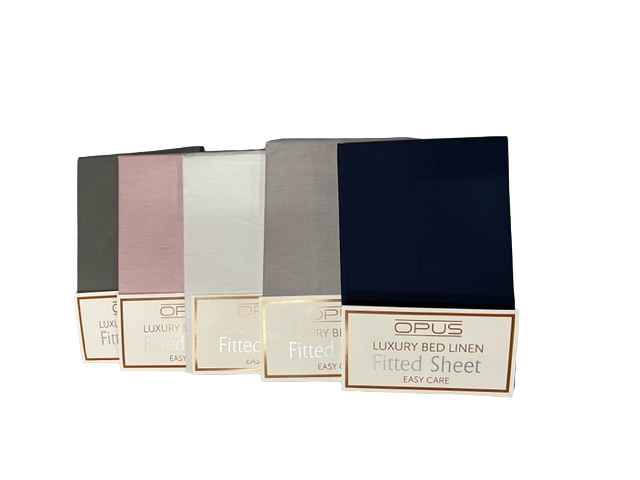 Opus Polycotton Fitted Sheets (Colour & Size Options Available)