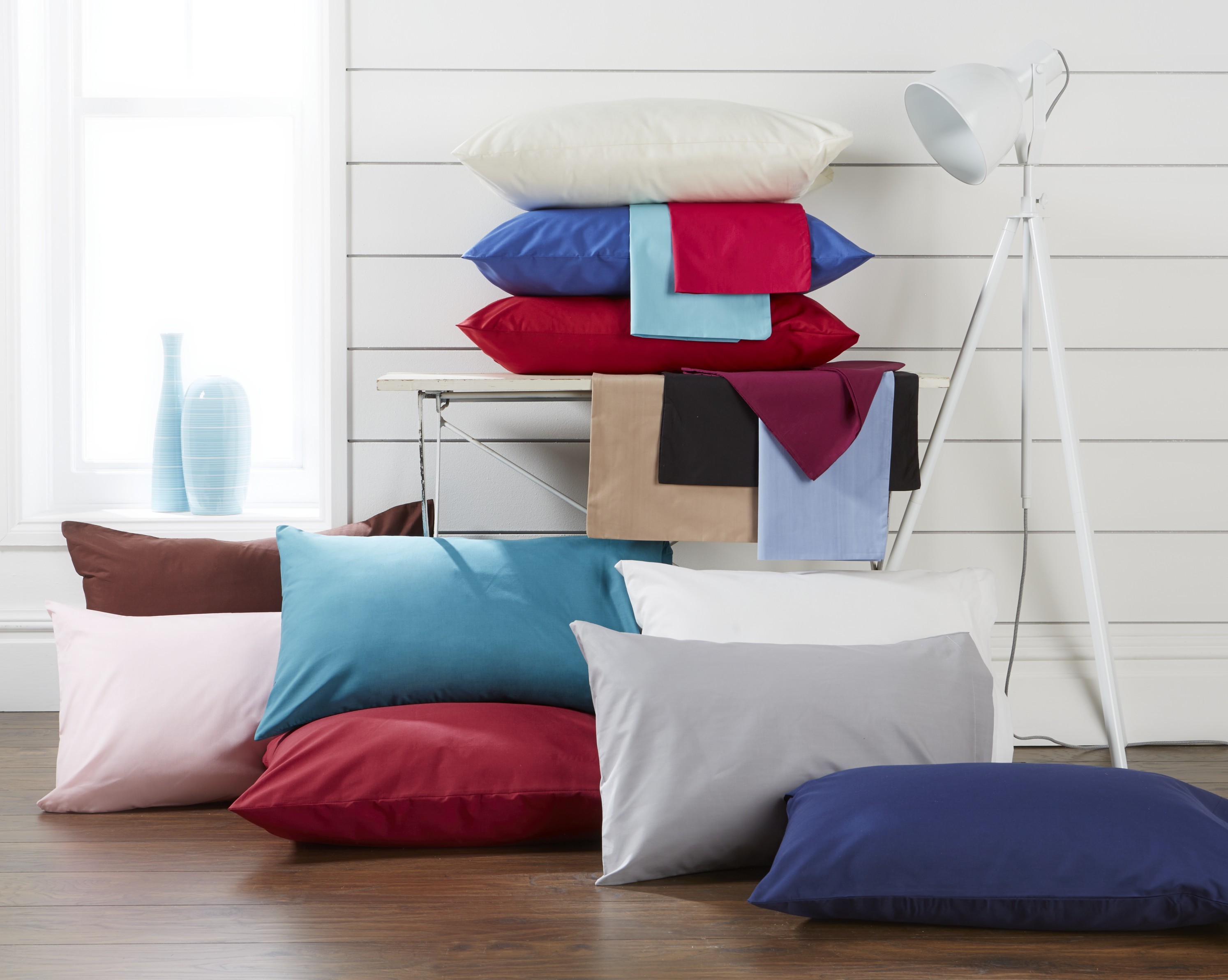 Percale Pillowcase Pairs (16 Colours Available)