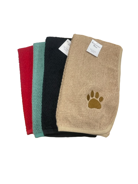 Pack of 12 Bellissimo Embroidered Pet Towel (4 Colour Available)