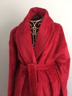 XXL Burgundy Velour Robe