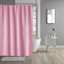 Dobby Shower Curtain Pink