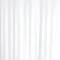 Luxury Satin Stripe Shower Curtain White