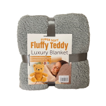 Teddy Fleece Blanket 127 x 150cm (6 Colours Available)