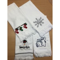 Christmas Pesh Terry Embroidered Tea Towel (3 Designs Available)