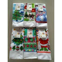 Pack of 6 Assorted 2 Pack Christmas Microfibre Tea Towel