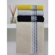 Stratus 100% Turkish Cotton Geometric Towel Range (3 Colour Options)