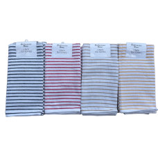Bellissimo Home Salcombe Stripe 3 Pack Tea Towel (4 Colours Available)