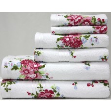 Printed Rose Towel Range (Available in 2 Colours)