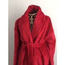 XXL Burgundy Velour Robe